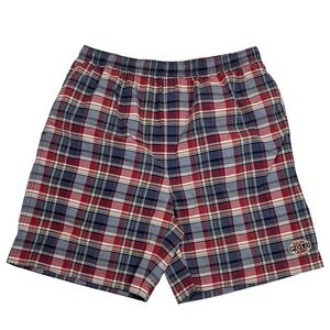 Vtg Polo Sport Ralph Lauren Madras Swim Trunks Mens XL Mesh Lined Drawstring